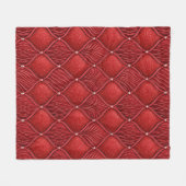 Art Deco Glamour rotes Valentinsmuster Fleecedecke (Vorderseite (Horizontal))