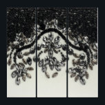 Art Deco Glamour Vintag Fashion Schwarz-weiß Triptychon<br><div class="desc">Art Deco Glamour Vintag Fashion Schwarz-weiße florale Zuhause Dekorationen,  Die Kristall Design Details werden simuliert in den Kunstwerken. Bei der Herstellung dieses Produktes werden kein Strass oder Edelsteine verwendet</div>