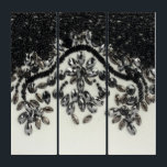 Art Deco Glamour Vintag Fashion Schwarz-weiß Triptychon<br><div class="desc">Art Deco Glamour Vintag Fashion Schwarz-weiße florale Zuhause Dekorationen,  Die Kristall Design Details werden simuliert in den Kunstwerken. Bei der Herstellung dieses Produktes werden kein Strass oder Edelsteine verwendet</div>