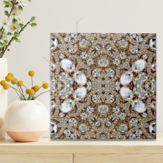 Art Deco Glamour Vintage Mode Beige Gold Fliese