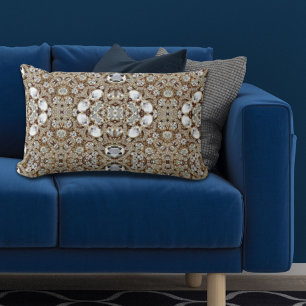 Art Deco Glamour Vintage Mode Beige Gold Lendenkissen