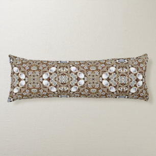 Art Deco Glamour Vintage Mode Beige Gold Seitenschläferkissen
