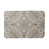 Art Deco Glamour Vintage Mode Grau Beige Badematte (Vorderseite)