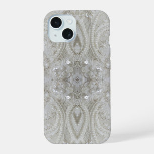 Art Deco Glamouröse Vintage Mode beige Weiß iPhone 15 Hülle