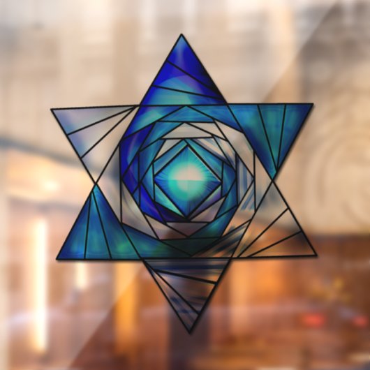 Art Deco: Glass Star von David Fensteraufkleber (Blatt 2)