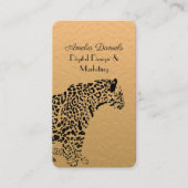 Art deco Gold and Black Jaguar Business Card Visitenkarte (Vorderseite)