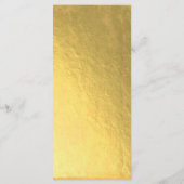 Art Deco Gold and Geen Peacock Wedding Menükarte (Rückseite)