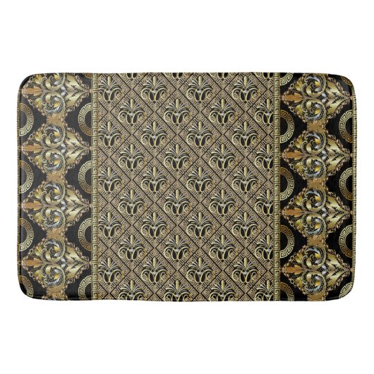 Art Deco Gold Badezimmerteppich Badematte (Vorderseite)
