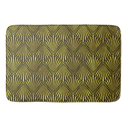 Art Deco Gold Bath Mat Badematte (Vorderseite)