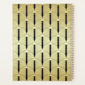 Art Deco Gold Black 1920s Elegant Gatsby Wedding Planer (Rückseite)