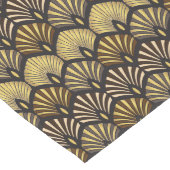 Art Deco Gold Black Fan Muster Großer Tischläufer (Ecke)