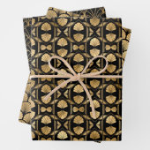 Art Deco Gold & Black Wrapping Paper Sheets Geschenkpapier Set (Beispiel)
