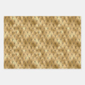 Art Deco Gold & Black Wrapping Paper Sheets Geschenkpapier Set (Vorderseite 3)