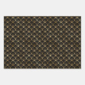 Art Deco Gold & Black Wrapping Paper Sheets Geschenkpapier Set (Vorderseite 3)