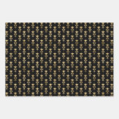 Art Deco Gold & Black Wrapping Paper Sheets Geschenkpapier Set (Vorderseite 2)