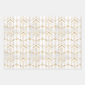 Art Deco Gold & Black Wrapping Paper Sheets Geschenkpapier Set (Vorderseite 3)