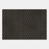 Art Deco Gold & Black Wrapping Paper Sheets Geschenkpapier Set (Vorderseite 2)