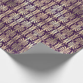 Art Deco Gold Champaigne Lila Violet Amethyst Geschenkpapier (Ecke)