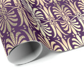 Art Deco Gold Champaigne Lila Violet Amethyst Geschenkpapier (Rolleneckpunkt)