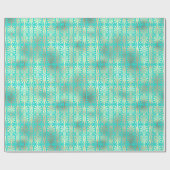 Art Deco Gold Champaigne Mint Grüner Ozean Geschenkpapier (Flach)