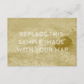 Art Deco Gold Dark Blue Wedding Map Wegbeschreibun Begleitkarte (Rückseite)