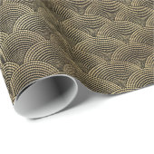 Art Deco Gold Elegantes Design Geschenkpapier (Rolleneckpunkt)