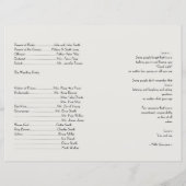 Art Deco Gold Elegantes Hochzeitsprogramm (Rückseite)