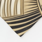 Art Deco Gold Elfenbeinmuster Fleecedecke (Ecke)