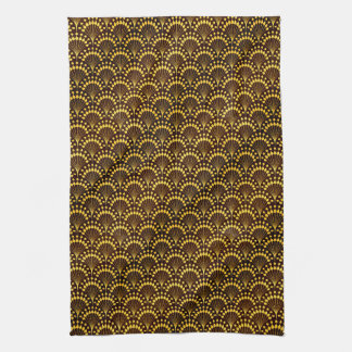 Art Deco Gold Fächer Muster Geschirrtuch