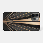 Art Deco Gold Fan Geometric Elegance Case-Mate iPhone Hülle (Rückseite (Horizontal))