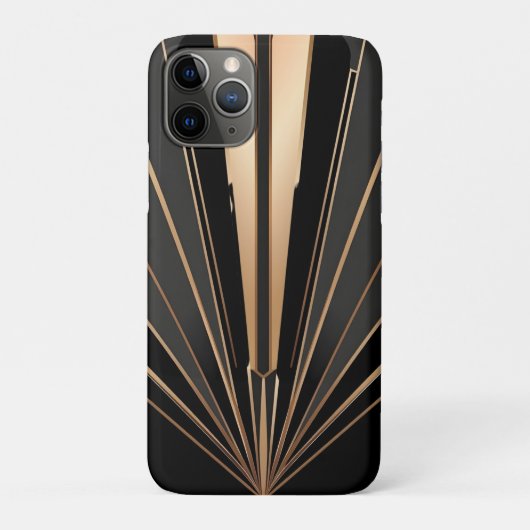 Art Deco Gold Fan Geometric Elegance Case-Mate iPhone Hülle (Rückseite)