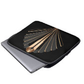 Art Deco Gold Fan Geometric Elegance Laptopschutzhülle (Vorne Knopf)