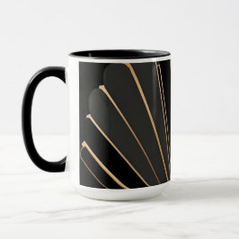 Art Deco Gold Fan Geometric Elegance Tasse