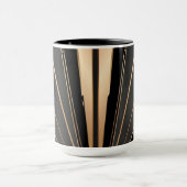 Art Deco Gold Fan Geometric Elegance Tasse (Zentrum)
