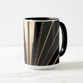 Art Deco Gold Fan Geometric Elegance Tasse (VorderseiteRechts)