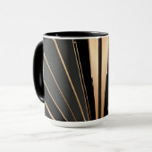 Art Deco Gold Fan Geometric Elegance Tasse (Vorderseite Links)