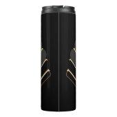 Art Deco Gold Fan Geometric Elegance Thermosbecher (Rückseite)