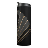 Art Deco Gold Fan Geometric Elegance Thermosbecher (Nach rechts gedreht)