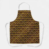 Art Deco Gold Fan Muster Schürze (Vorderseite)