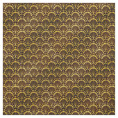 Art Deco Gold Fan Muster Stoff (Muster)