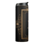 Art Deco Gold Frame with Custom Name and Initial Thermosbecher (Nach links gedreht)