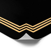 Art Deco Gold Gatsby Wedding Open Bar Sign 24x18 Poster (Ecke)