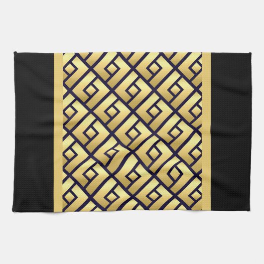 Art Deco Gold Geschirrtuch (Horizontal)