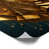 Art Deco Gold Girl Poster (Ecke)