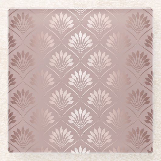Art Deco: Gold Gitter Elegance. Glasuntersetzer (Vorderseite)