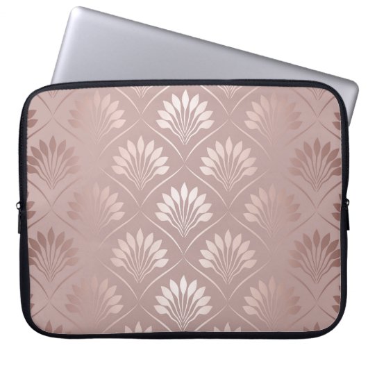 Art Deco: Gold Gitter Elegance. Laptopschutzhülle (Vorderseite)
