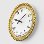 Art Deco Gold Große Wanduhr (Winkel)