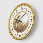 Art Deco Gold Große Wanduhr (Winkel)