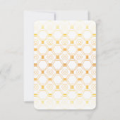 Art Deco Gold Hochzeitkarten RSVP Karte (Rückseite)