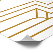 Art Deco Gold Ironwork Seating Chart Landschaft Poster (Ecke)